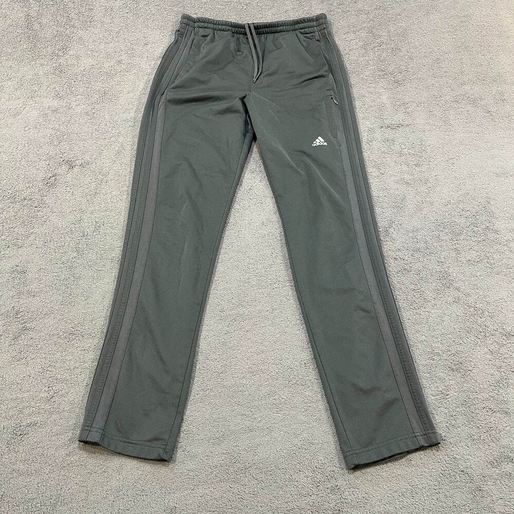 adidas ClimaLite Gray Athletic Training Joggers Track Pants Men's Size Medium